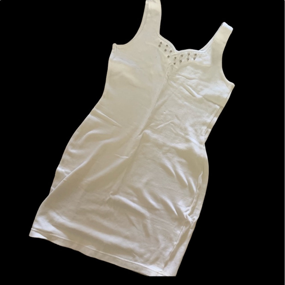 Vintage Cotton spandex studded mini dress